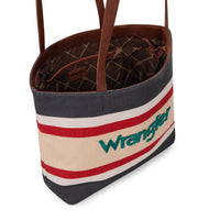 Wrangler Dual Sided Print Canvas Tote Bag - Black (WG159-8112BK)
