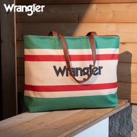 Wrangler Dual Sided Print Canvas Tote Bag - Green (WG159-8112GN)