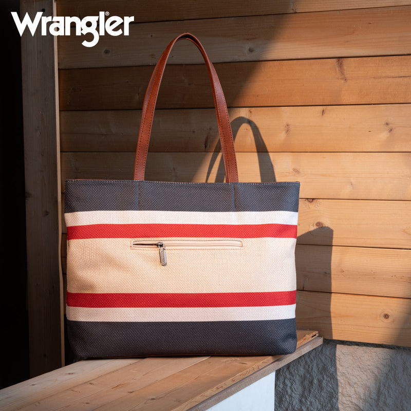 Wrangler Dual Sided Print Canvas Tote Bag - Black (WG159-8112BK)