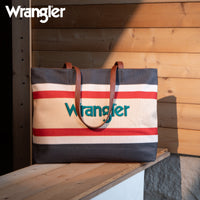 Wrangler Dual Sided Print Canvas Tote Bag - Black (WG159-8112BK)