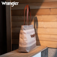 Wrangler Dual Sided Print Canvas Tote Bag - Tan (WG159-8112TN)