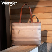 Wrangler Dual Sided Print Canvas Tote Bag - Tan (WG159-8112TN)