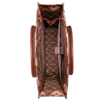 Wrangler Southwest Print Wide Tote - Dark Brown (WG2203-8119)