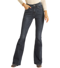 Rock & Roll Cowgirl Jeans - WHN2698 - Studded High Rise Trouser