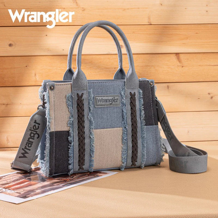 Wrangler Canvas Fringe Tote Bag - Jean