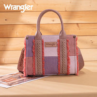 Wrangler Canvas Fringe Tote Bag - Hot Pink