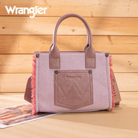 Wrangler Canvas Fringe Tote Bag - Hot Pink