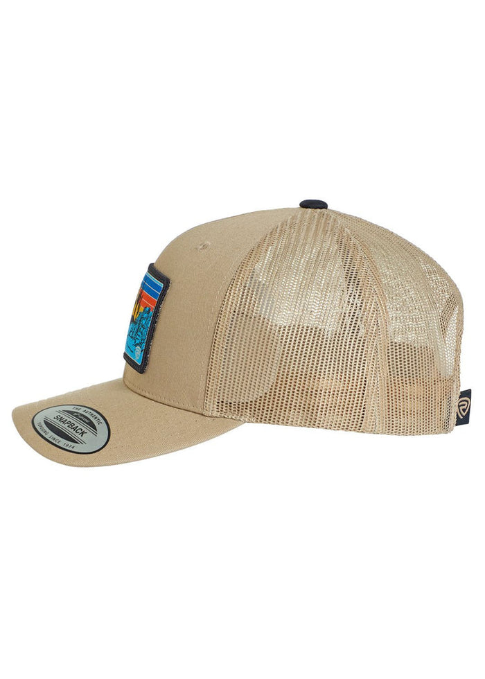 Rock & Roll Tan Skull Patch Cap