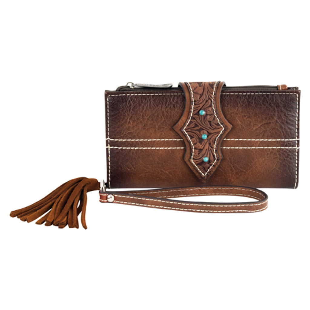 Western Wallet - Justin Two Toned Leather