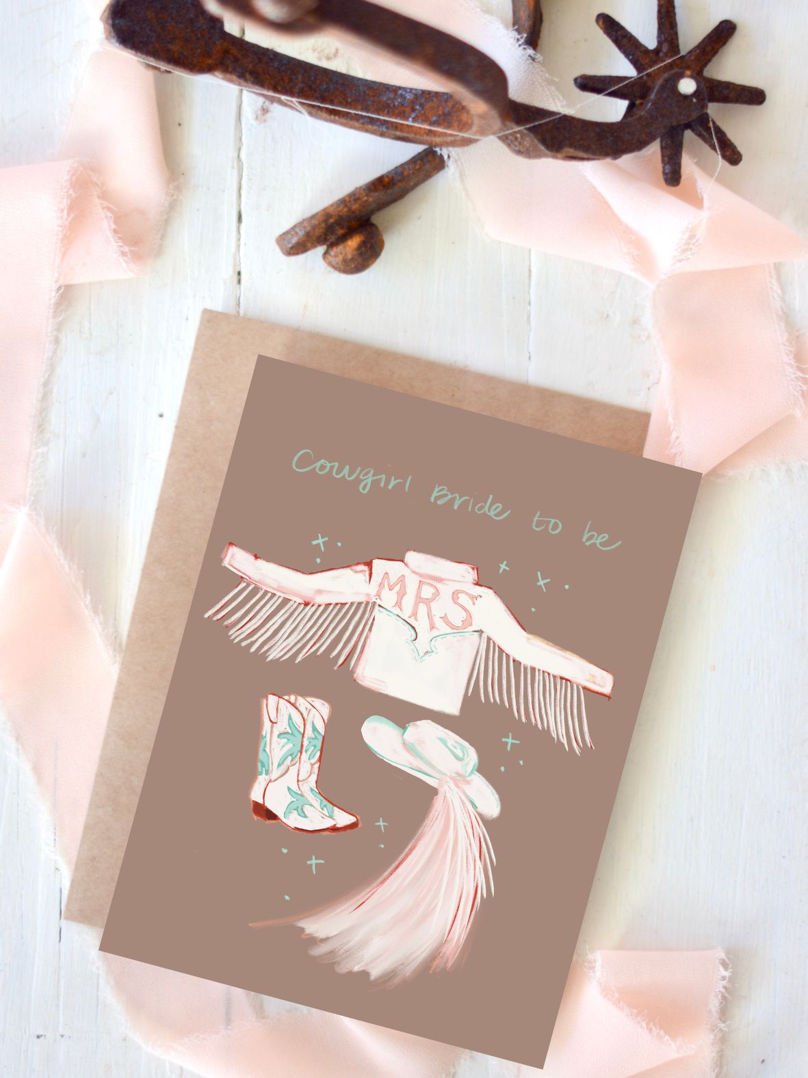 Bridal Shower Card - Cowgirl Bride to Be