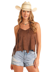 Kody Top - Brown Fringe