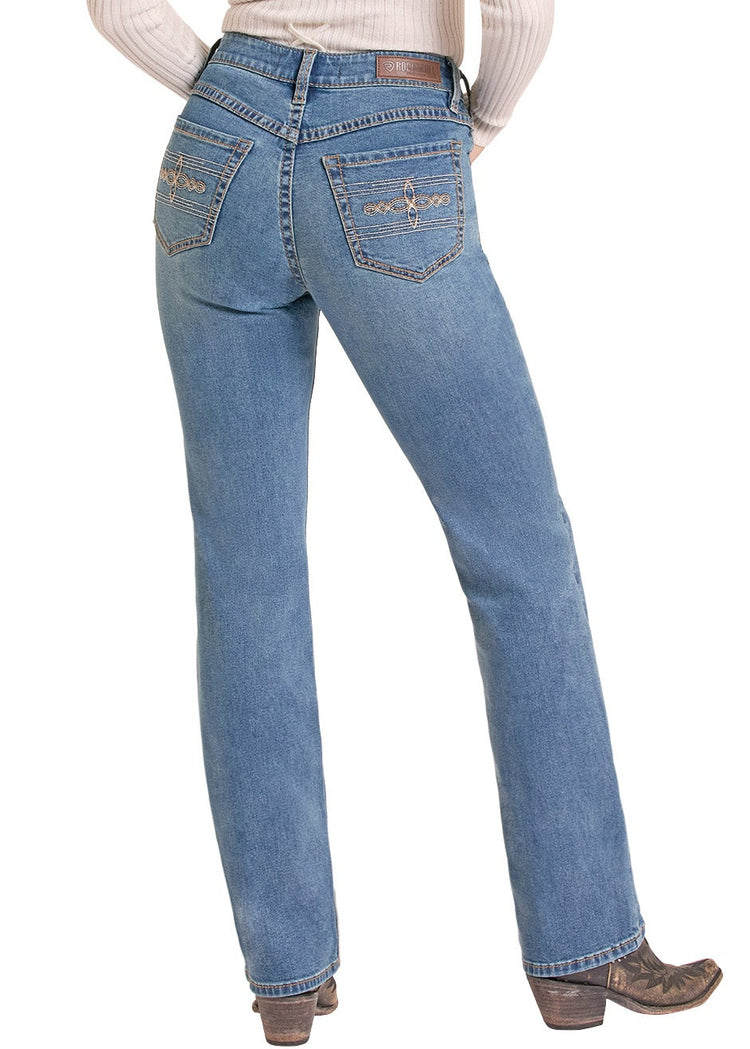 Rock & Roll Cowgirl Jeans - BW1HD09747 - Layered Boot Stitch High Rise Bootcut