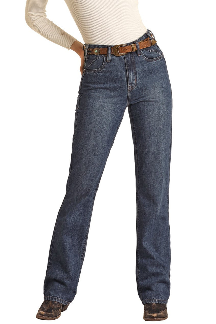 Rock & Roll Cowgirl Jeans - BW4HD02974 - High Rise Bootcut