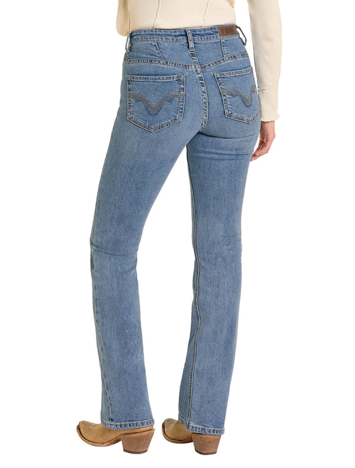 Rock & Roll Cowgirl Jeans - BW4HD07197 - Yoke Detail High Rise Bootcut