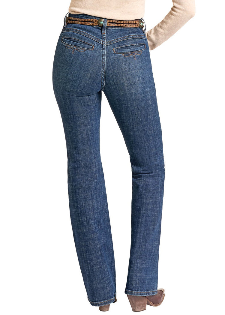 Rock & Roll Cowgirl Jeans - BW4HD09748 - Stitched Welt Pocket High Rise Bootcut