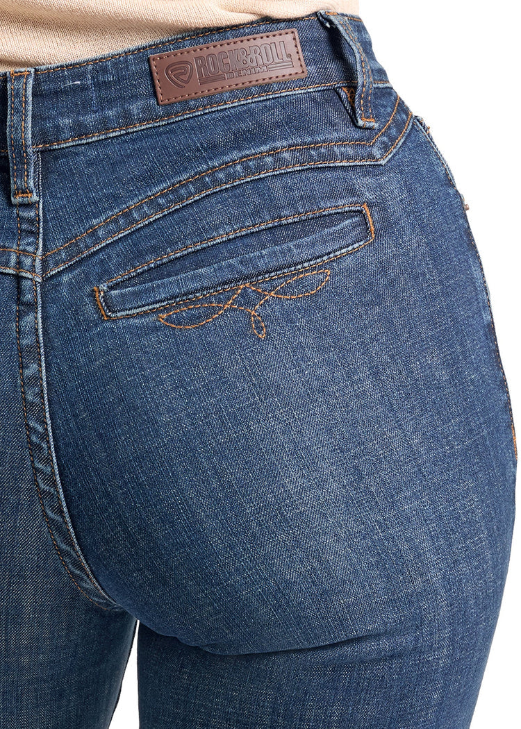 Rock & Roll Cowgirl Jeans - BW4HD09748 - Stitched Welt Pocket High Rise Bootcut