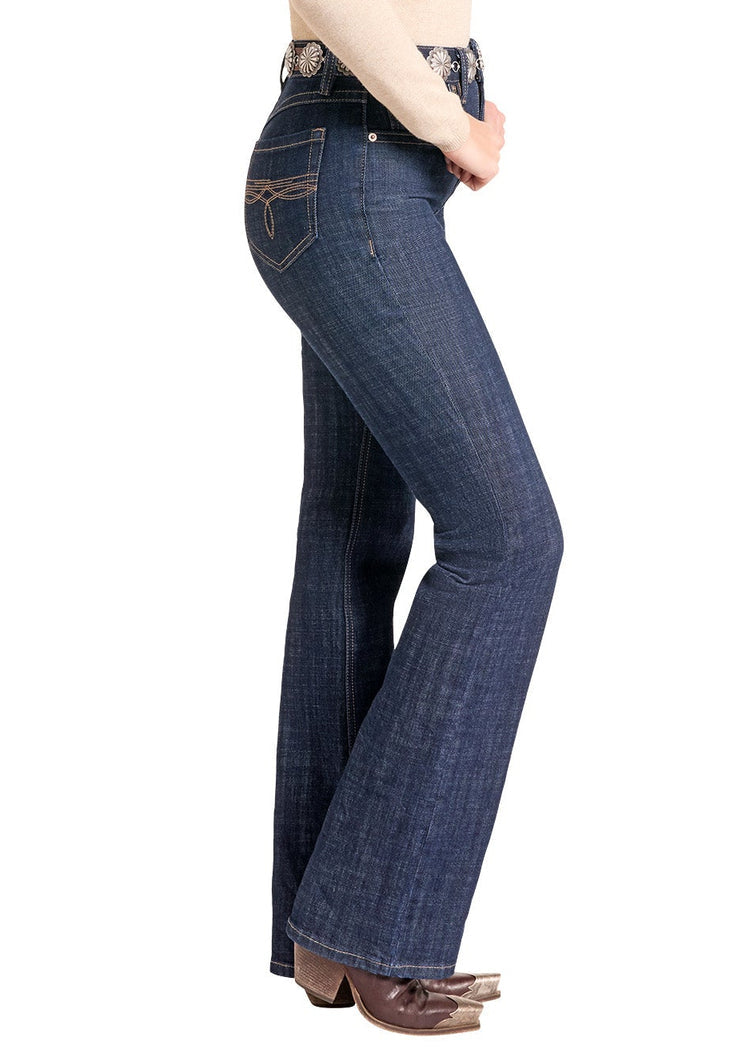 Rock & Roll Cowgirl Jeans - BW4HD09750 - Boot Stitch Embroidered High Rise Bootcut