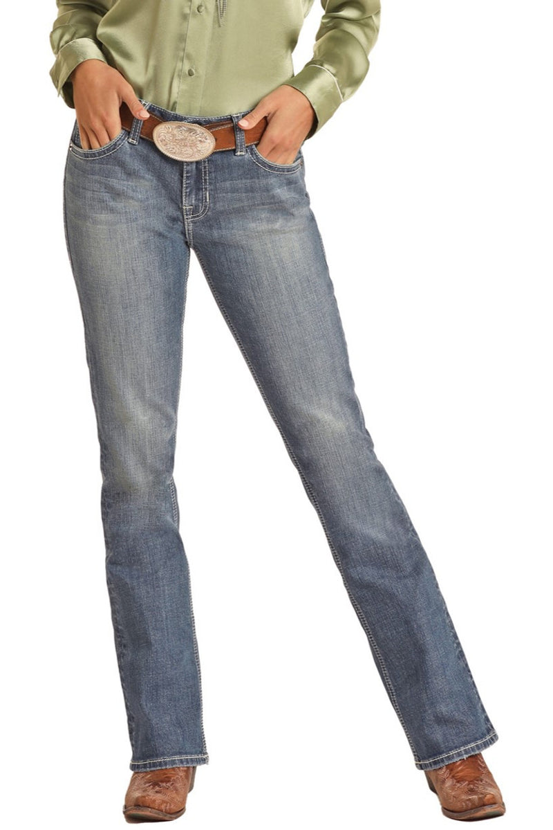 Rock & Roll Cowgirl Jeans - BW4RD02443 - Mid Rise Riding Fit