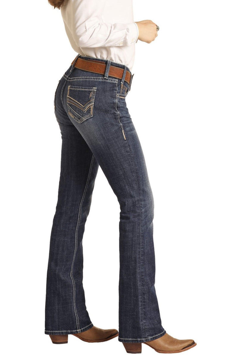 Rock & Roll Cowgirl Jeans - BW4RD02981 - Mid Rise Riding Fit