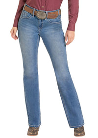 Rock & Roll Cowgirl Jeans - BW4RD09763 - Curve Embroidery Mid Rise Riding Fit