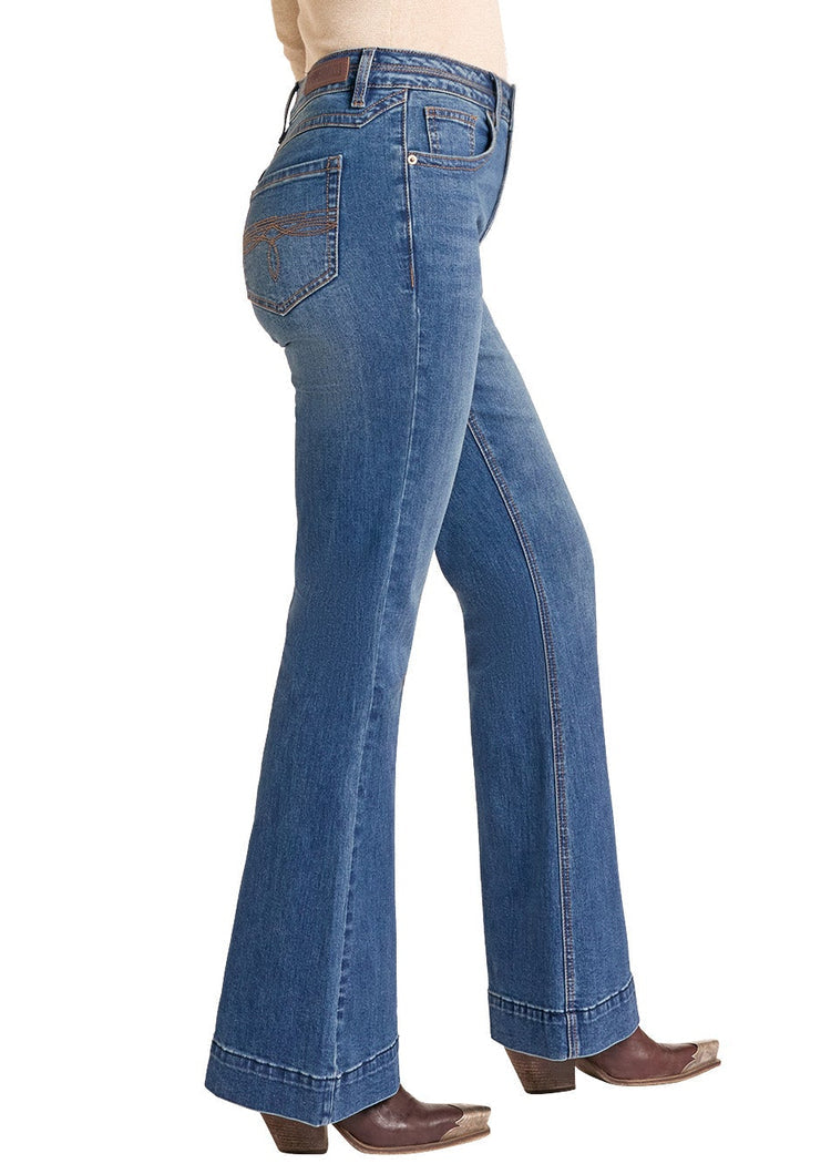 Rock & Roll Cowgirl Jeans - BW5HD09757 - Double Waistband High Rise Trouser