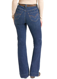 Rock & Roll Cowgirl Jeans - BW5HD09760 - Turquoise Coin Pocket High Rise Trouser