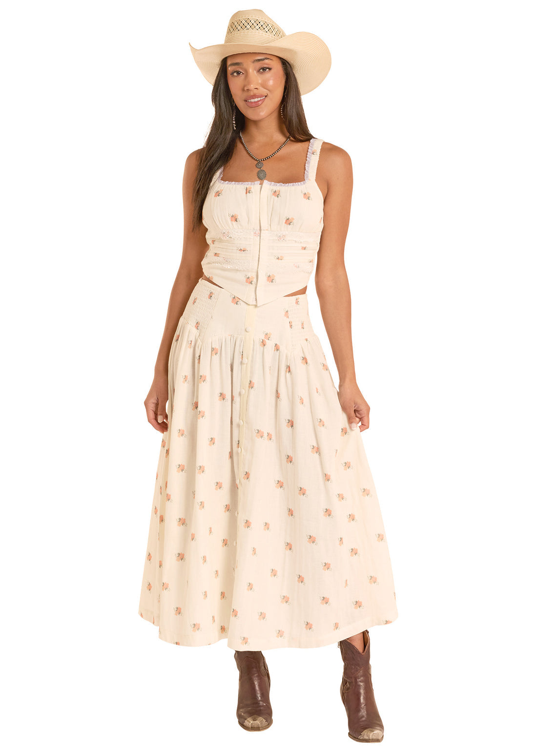 Rock & Roll - Flower Print Skirt