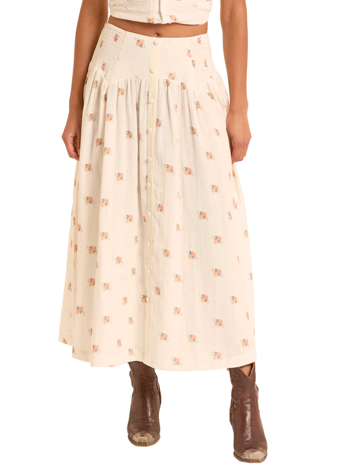 Rock & Roll - Flower Print Skirt