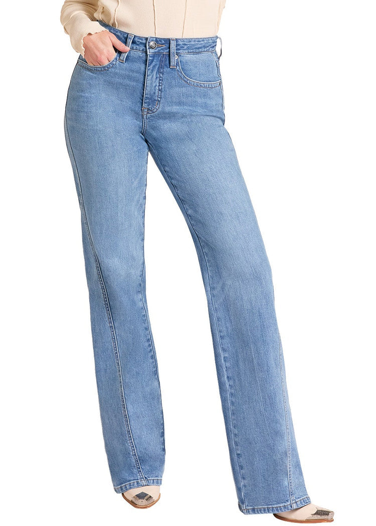 Rock & Roll Cowgirl Jeans - BW6HD09775 - Side Panel Seamed High Rise Wide Leg