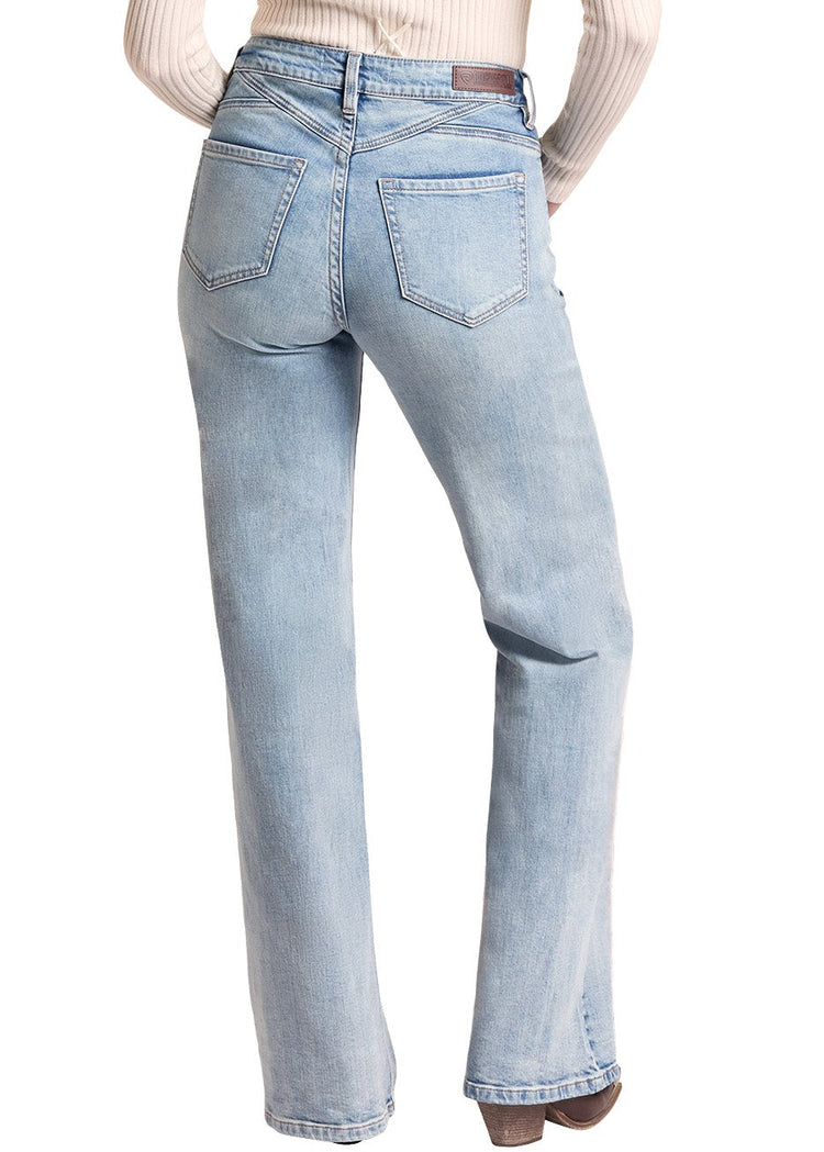 Rock & Roll Cowgirl Jeans - BW6HD09777 - Scalloped Pocket High Rise Wide Leg