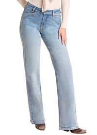 Rock & Roll Cowgirl Jeans - BW6HD09777 - Scalloped Pocket High Rise Wide Leg