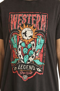 Rock & Roll Western Legend Graphic Midi Dress (BWD1R02765)