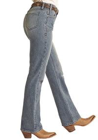 Rock & Roll Cowgirl Jeans - RRWD4HR1BR - High Rise Bootcut