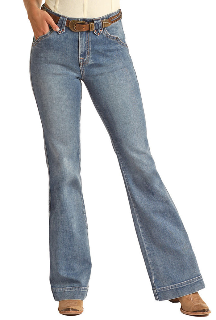 Rock & Roll Cowgirl Jeans - RRWD5HR1BF - High Rise Trouser