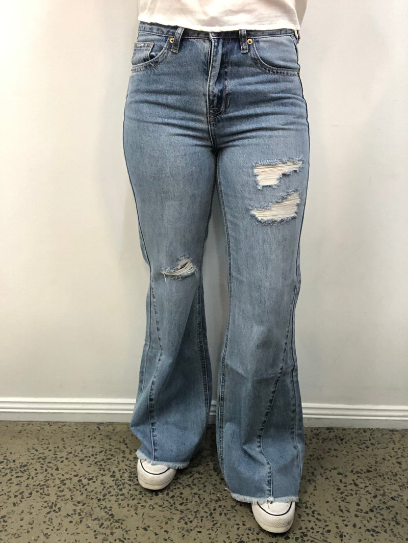 Rock & Roll Cowgirl Jeans - RRWD8HR0SH - High Rise Palazzo Flare