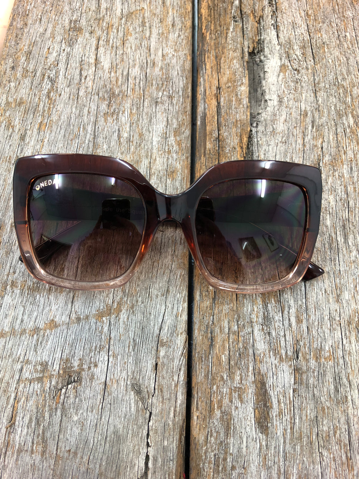 Outside the Square Sunglasses - Brown