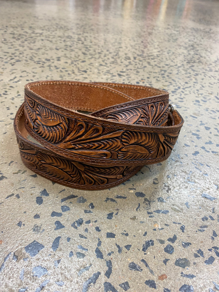 Carved Leather Handbag Strap