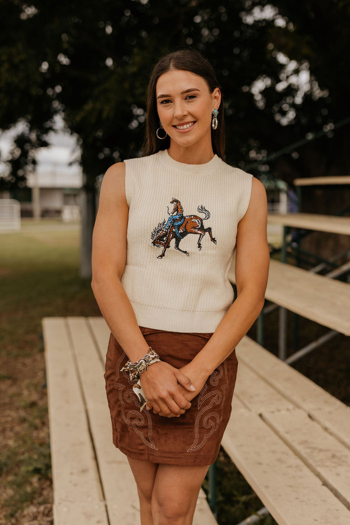 Josie Vest - Embroidered Bronc (BW38T09351)