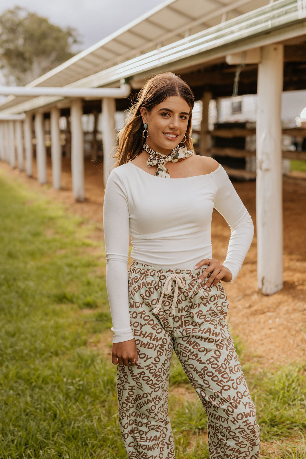 RaeLynn Jeans - Howdy (Mint/Brown)