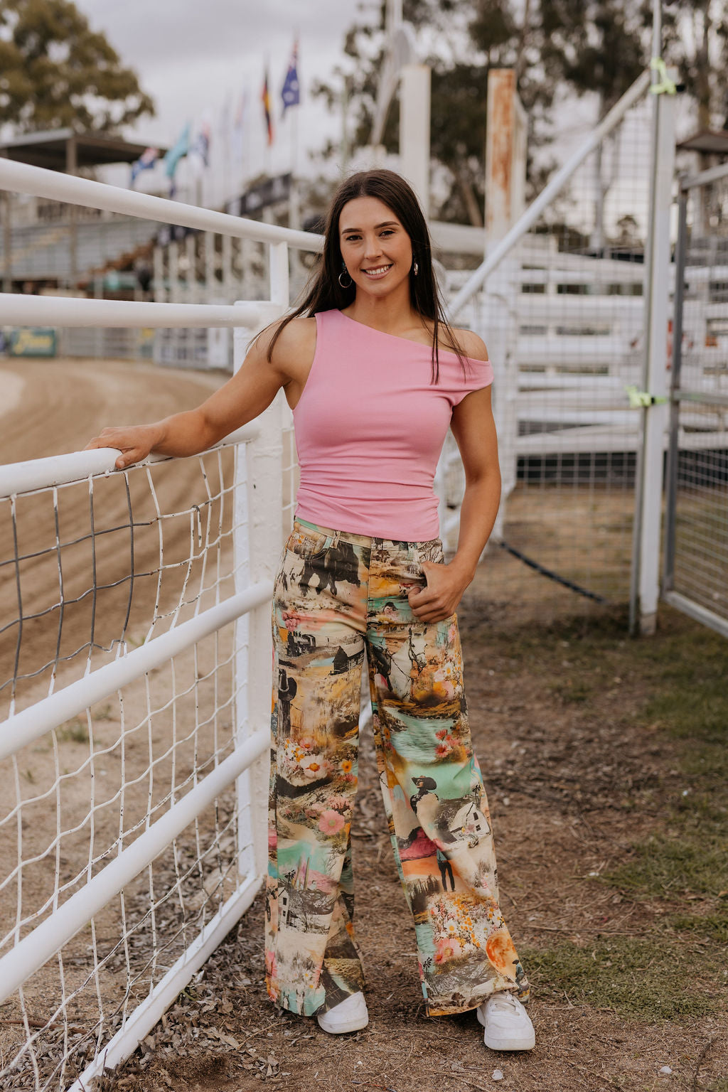 Sadie Pants - Western Collage Print