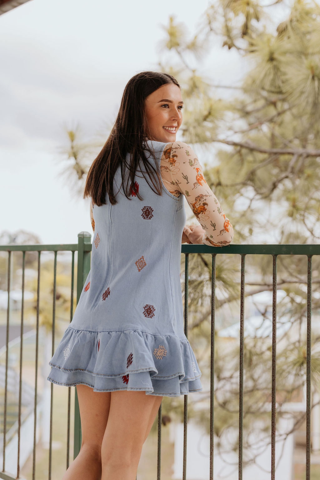 Sedona - Aztec Embroidered Dress
