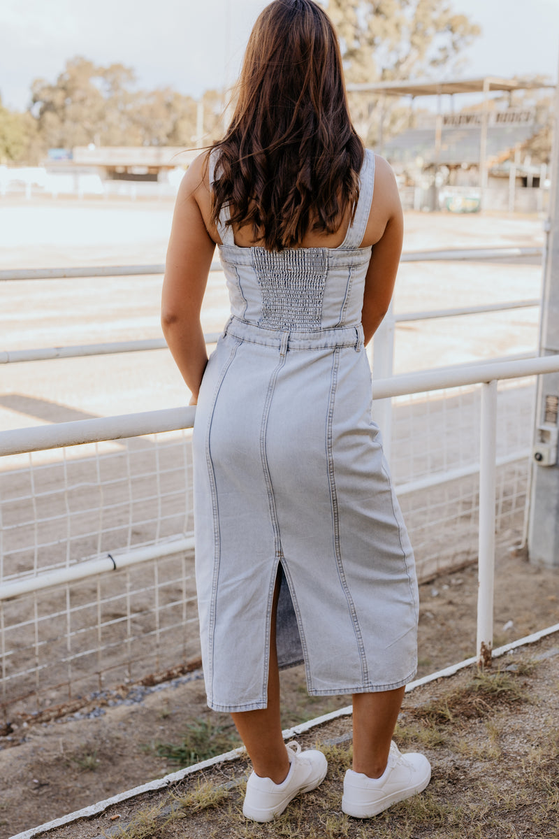 Coco Dress - Light Blue Denim