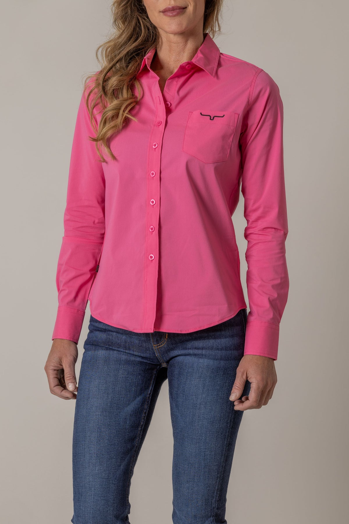 Kimes Ranch Long Sleeved Shirt - KR Team Pink