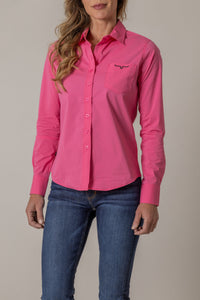 Kimes Ranch Long Sleeved Shirt - KR Team Pink
