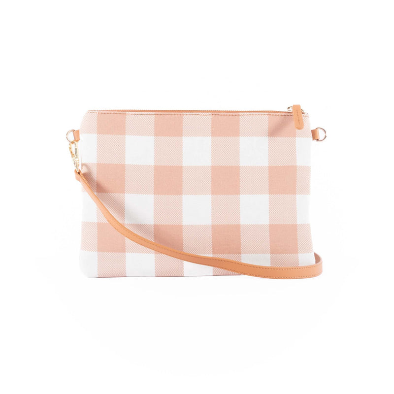 Liv & Milly - Capri Latte & White Gingham Crossbody