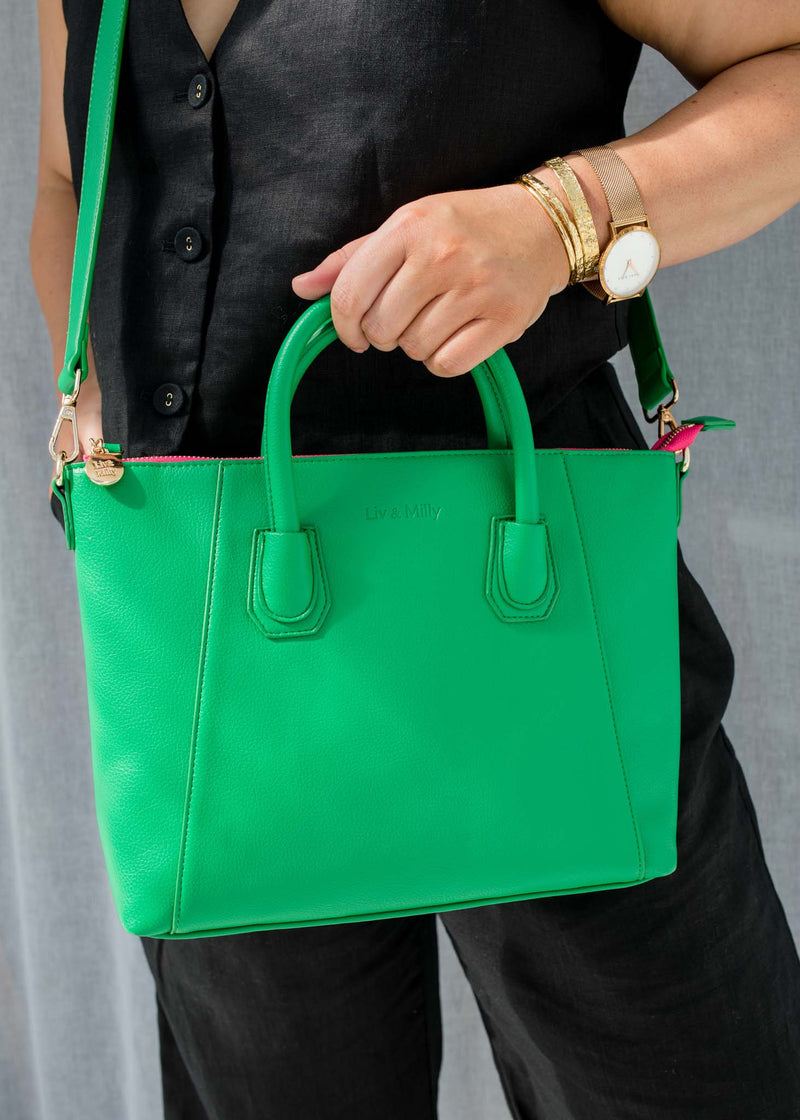 Liv & Milly - Charlotte Handbag (Green)