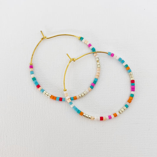 Summer Hoop Earring - Multicoloured