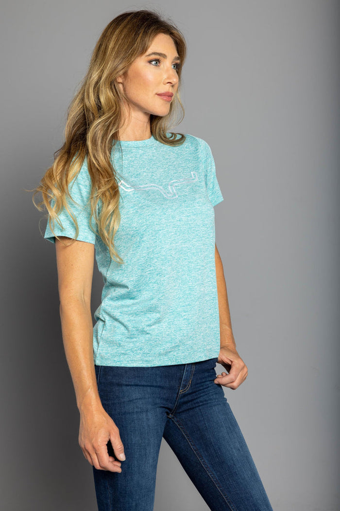 Kimes Ranch Outlier Tech Tee - Light Blue Heather