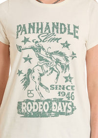Panhandle - Rodeo Days Cream Tee (LW21T08532)