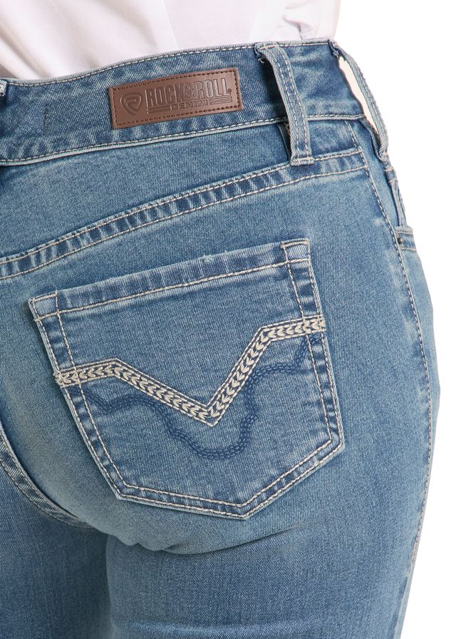 Rock & Roll Cowgirl Jeans - BW4RD08486 - Mid Rise Riding Fit